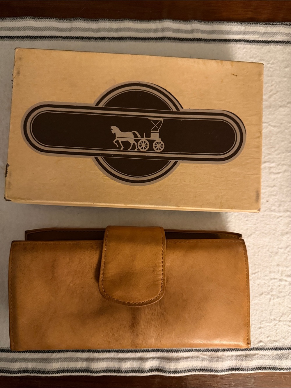 Classic Tan Leather Men's Wallet with Snap Flap
